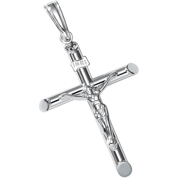 十字架 ペンダントトップ K24 K18 WG ホワイトゴールド クロス 刻印 ペンダントトップ メンズ 18金 K18 18K ホワイトゴールド クロス